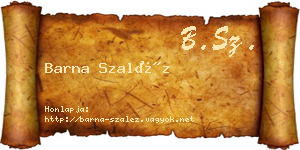 Barna Szaléz névjegykártya